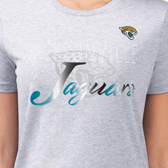 G-III 4Her by Carl Banks Women's Super-Slim Fit Lightweight Shadow Logo T-Shirt - Jacksonville Jaguars
