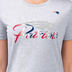 G-III 4Her by Carl Banks Women's Super-Slim Fit Lightweight Shadow Logo T-Shirt - New England Patriots