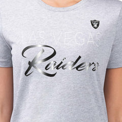 G-III 4Her by Carl Banks Women's Super-Slim Fit Lightweight Shadow Logo T-Shirt - Las Vegas Raiders