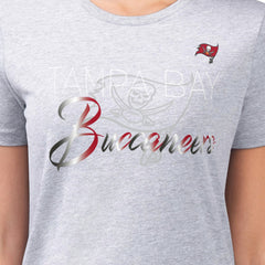 G-III 4Her by Carl Banks Women's Super-Slim Fit Lightweight Shadow Logo T-Shirt - Tampa Bay Buccaneers