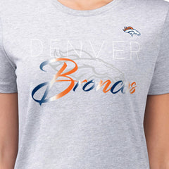 G-III 4Her by Carl Banks Women's Super-Slim Fit Lightweight Shadow Logo T-Shirt - Denver Broncos