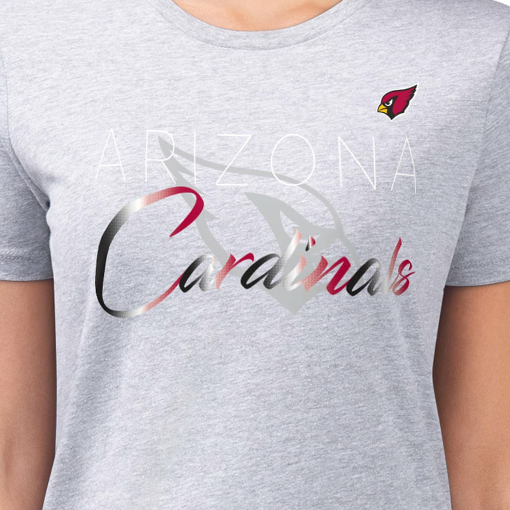 G-III 4Her by Carl Banks Women's Super-Slim Fit Lightweight Shadow Logo T-Shirt - Arizona Cardinals