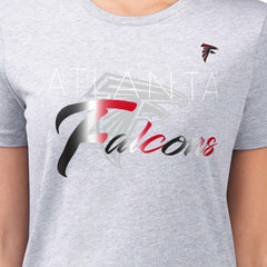 G-III 4Her by Carl Banks Women's Super-Slim Fit Lightweight Shadow Logo T-Shirt - Atlanta Falcons