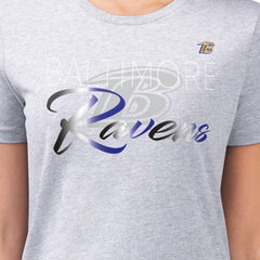 G-III 4Her by Carl Banks Women's Super-Slim Fit Lightweight Shadow Logo T-Shirt - Baltimore Ravens