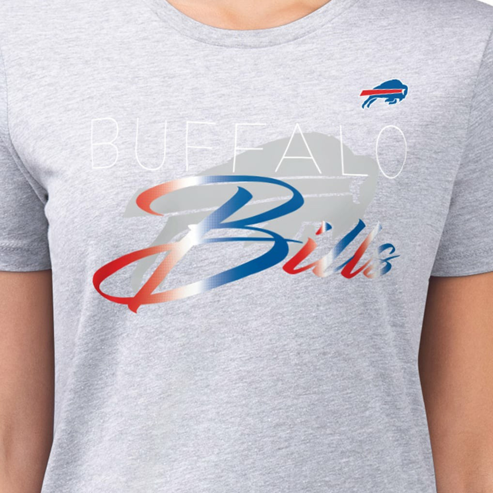 G-III 4Her by Carl Banks Women's Super-Slim Fit Lightweight Shadow Logo T-Shirt - Buffalo Bills