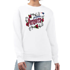 G-III 4Her by Carl Banks Women's Roses Fleece Tri-Blend Pullover Sweatshirt - New England Patriots