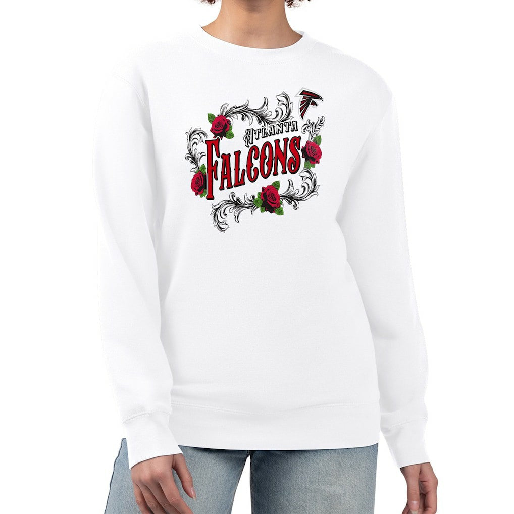 G-III 4Her by Carl Banks Women's Roses Fleece Tri-Blend Pullover Sweatshirt - Atlanta Falcons