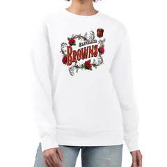 G-III 4Her by Carl Banks Women's Roses Fleece Tri-Blend Pullover Sweatshirt - Cleveland Browns
