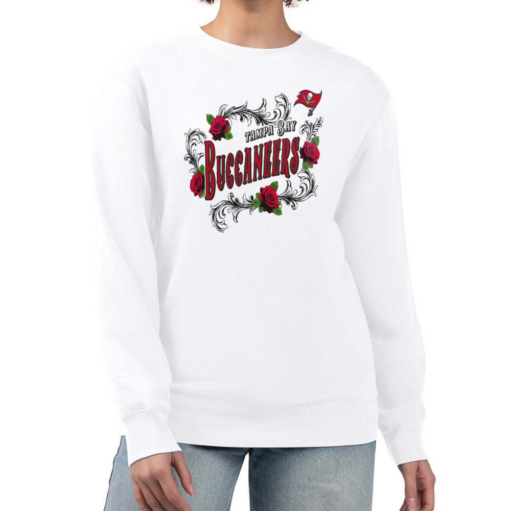 G-III 4Her by Carl Banks Women's Roses Fleece Tri-Blend Pullover Sweatshirt - Tampa Bay Buccaneers