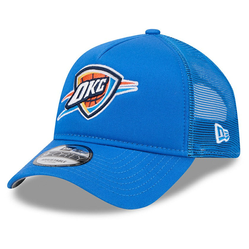 NBA Oklahoma City Thunder Core Logo Foam Front A-Frame 9FORTY Adjustable Trucker Hat