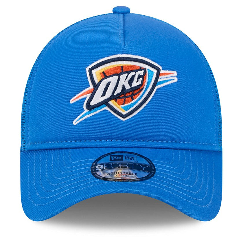 NBA Oklahoma City Thunder Core Logo Foam Front A-Frame 9FORTY Adjustable Trucker Hat