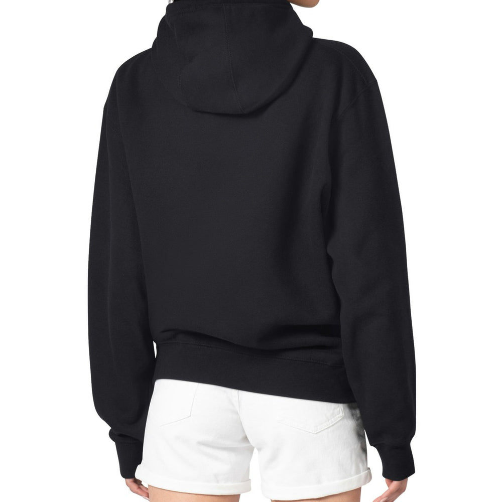 G-III 4Her by Carl Banks Women's Metallic Print Football Sketch Fleece Pullover Hoodie - Denver Broncos