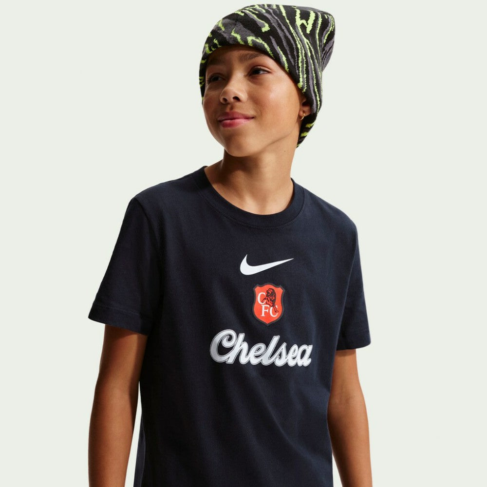 Chelsea Youth Crest T-Shirt - Nike Black