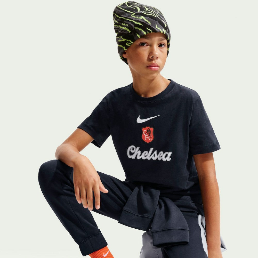 Chelsea Youth Crest T-Shirt - Nike Black