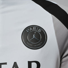 Paris Saint-Germain Jordan Brand Men's Strike Drill Quarter-Zip Long Sleeve Dri-FIT Top - Jordan White