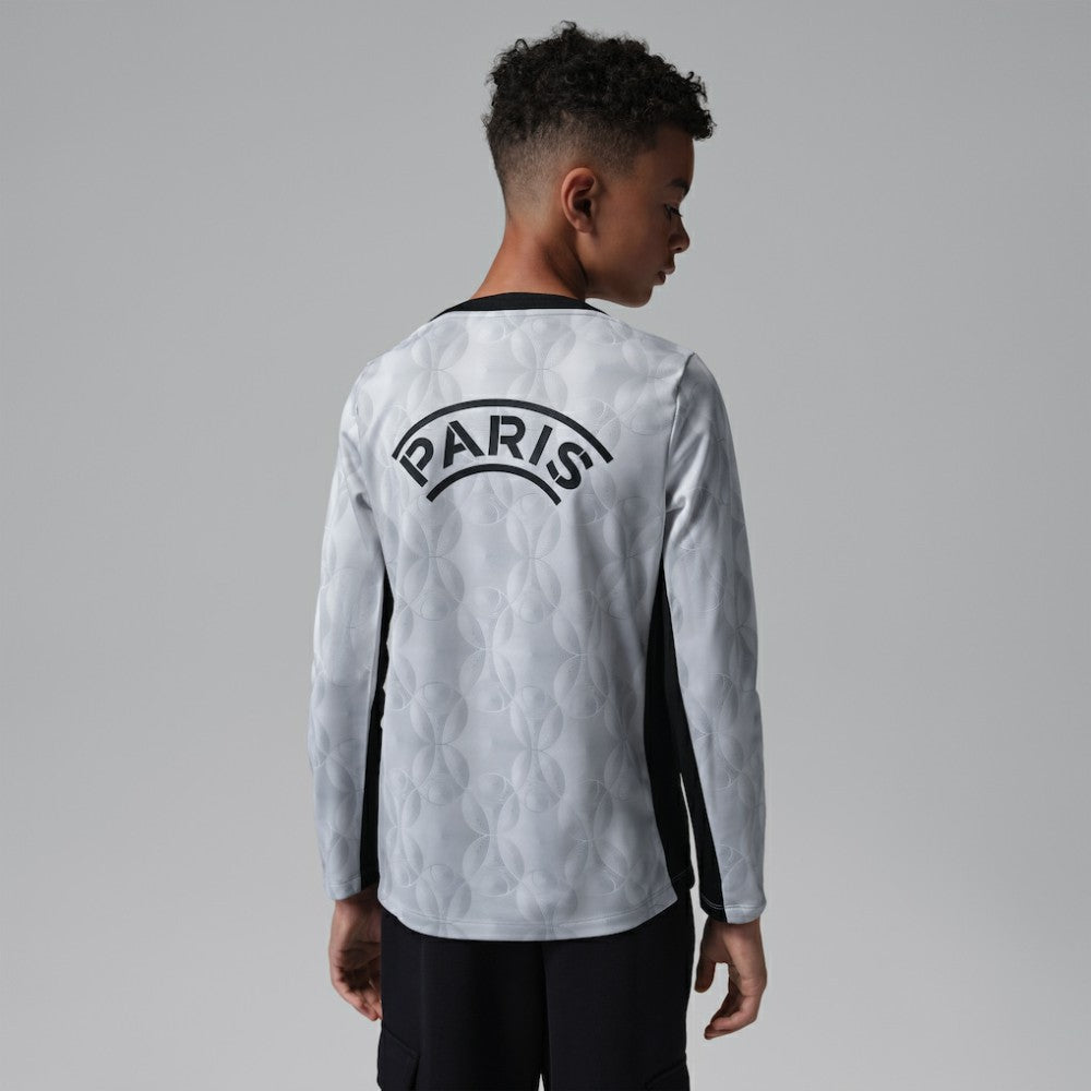 Paris Saint-Germain Jordan Brand Youth Long Sleeve Pre-Match Dri-FIT Top - Jordan Gray