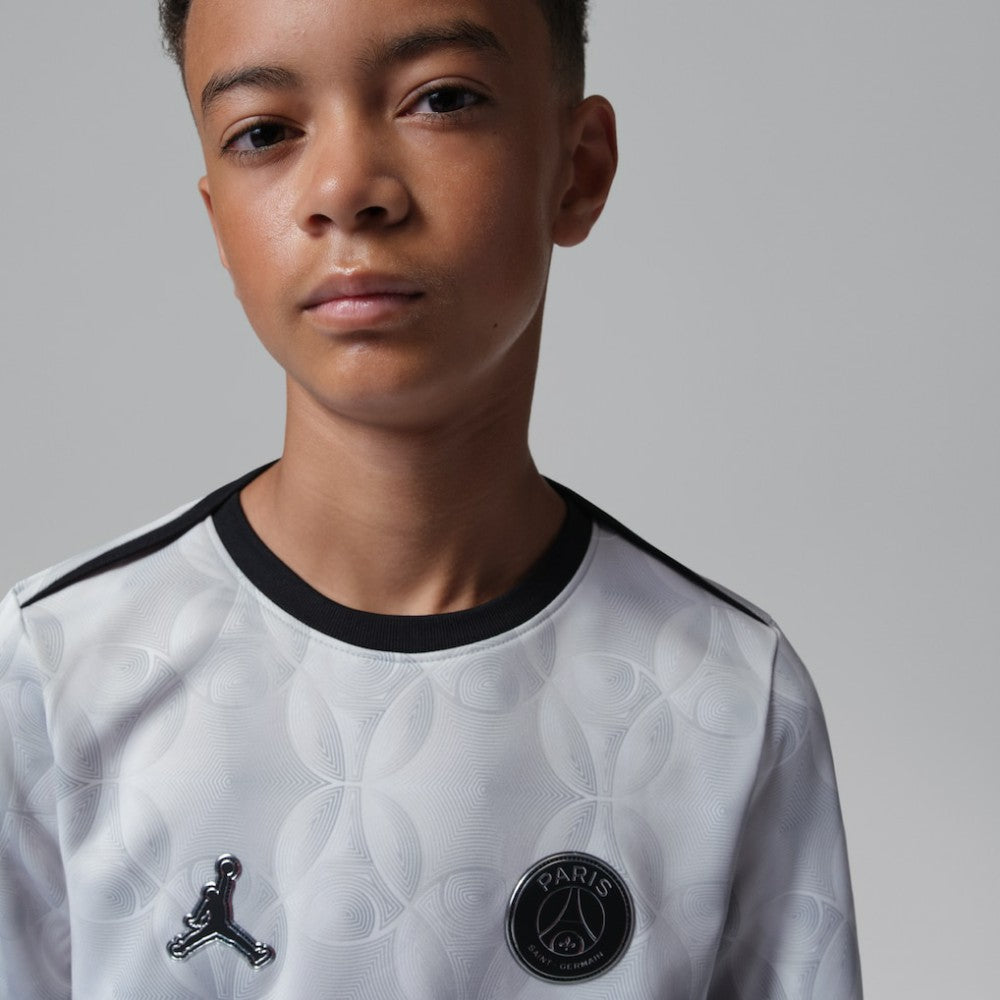 Paris Saint-Germain Jordan Brand Youth Long Sleeve Pre-Match Dri-FIT Top - Jordan Gray
