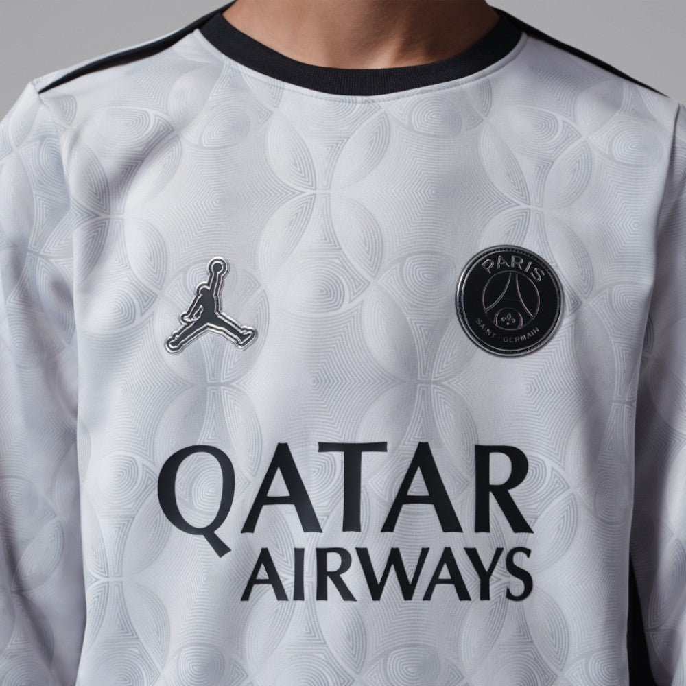 Paris Saint-Germain Jordan Brand Youth Long Sleeve Pre-Match Dri-FIT Top - Jordan Gray