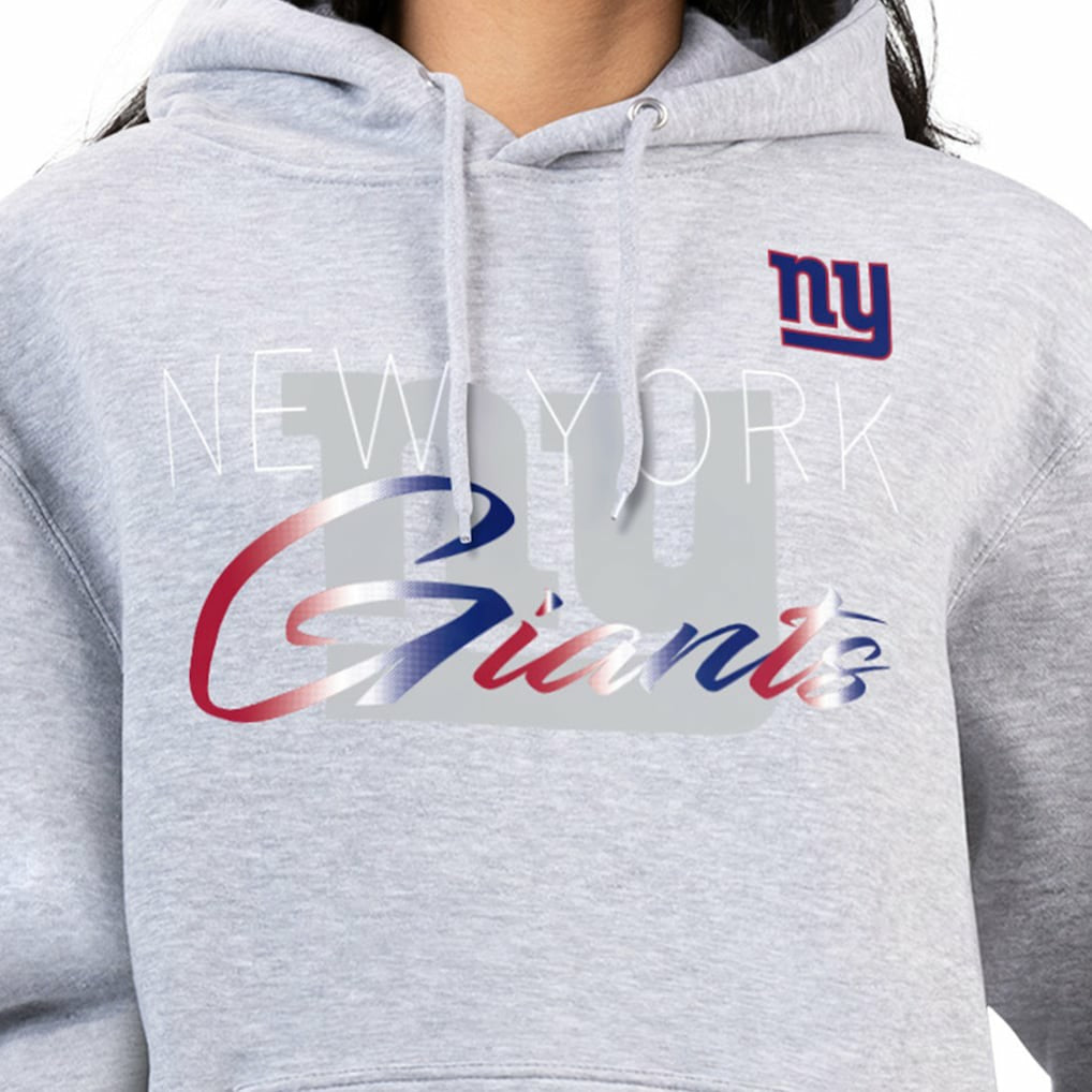 G-III 4Her by Carl Banks Women's Shadow Logo Fleece Pullover Hoodie - New York Giants