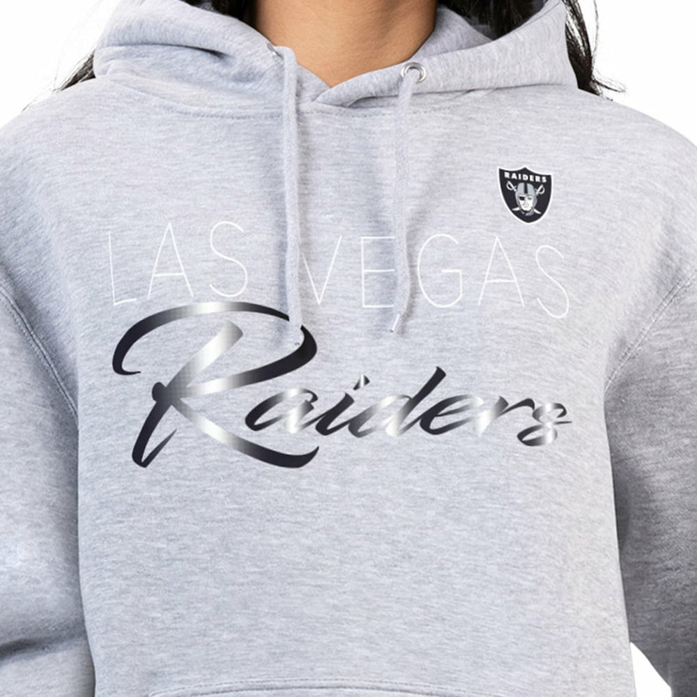 G-III 4Her by Carl Banks Women's Shadow Logo Fleece Pullover Hoodie - Las Vegas Raiders