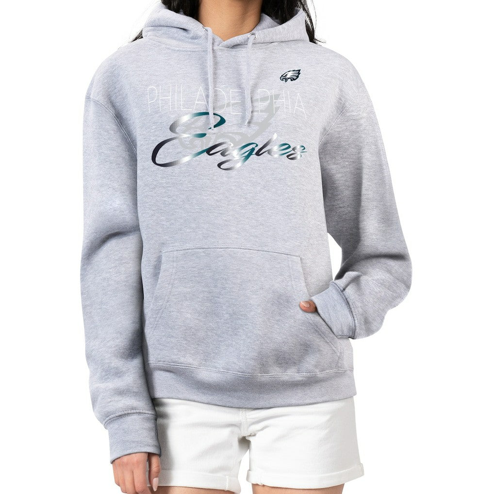 G-III 4Her by Carl Banks Women's Shadow Logo Fleece Pullover Hoodie - Philadelphia Eagles