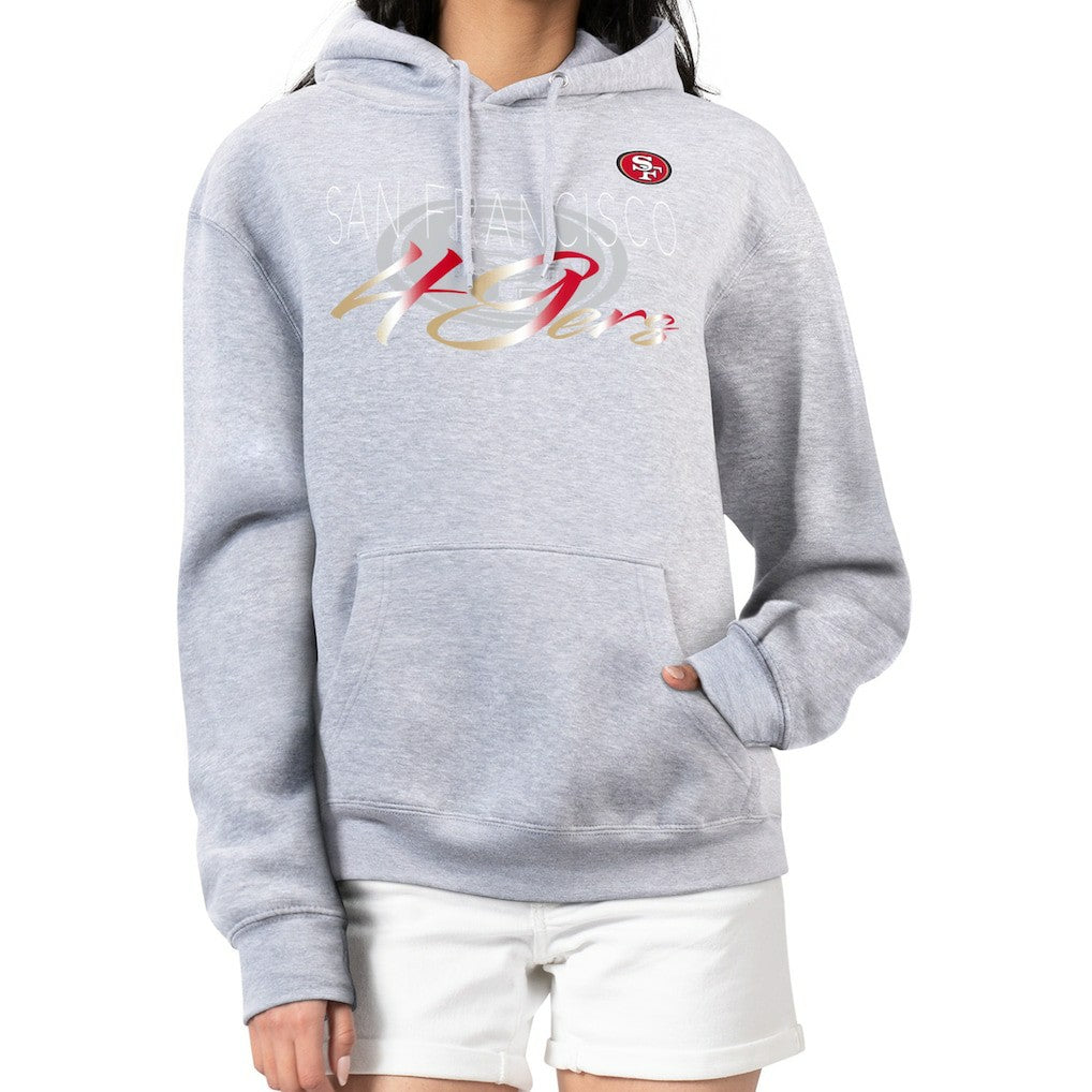 G-III 4Her by Carl Banks Women's Shadow Logo Fleece Pullover Hoodie - San Francisco 49ers