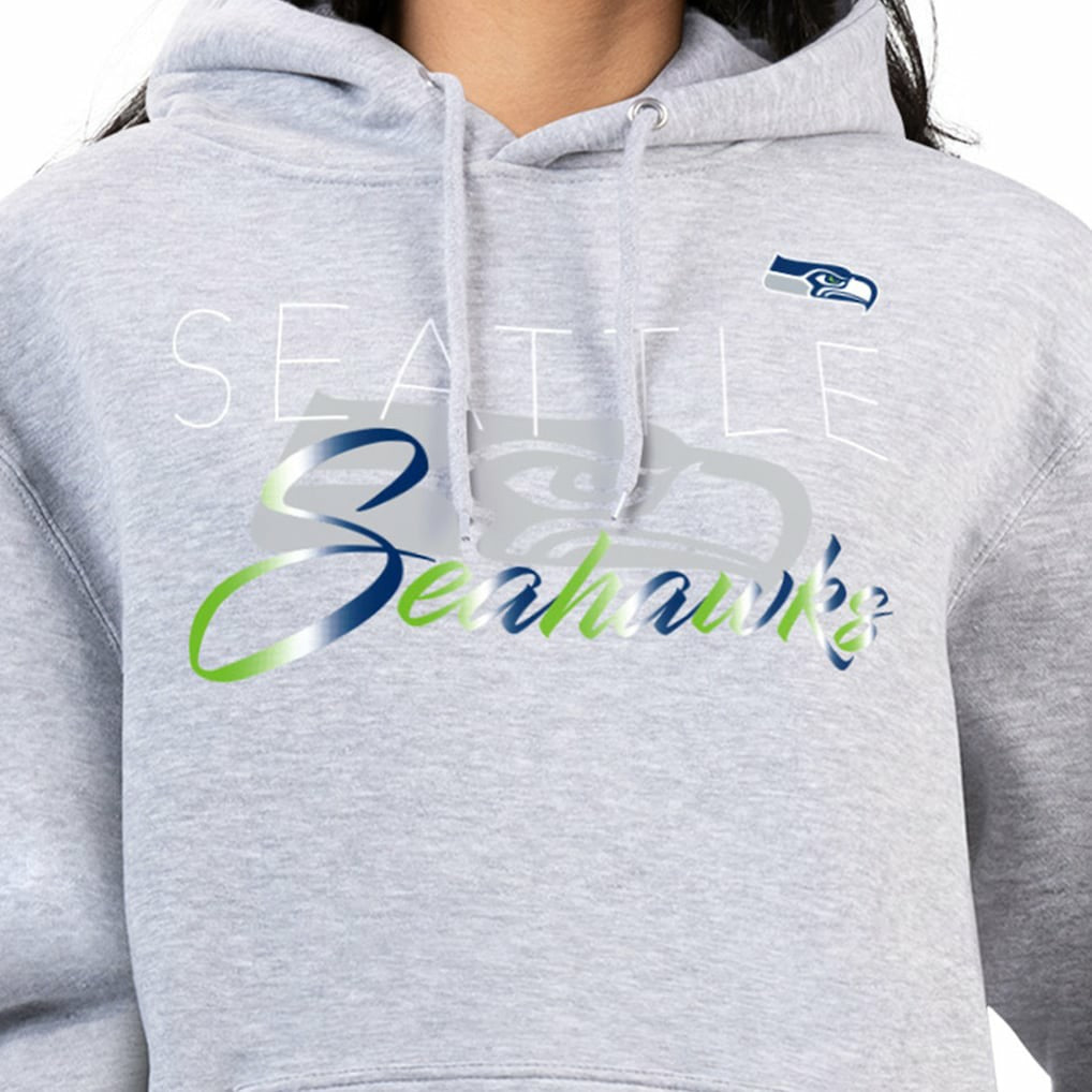 G-III 4Her by Carl Banks Women's Shadow Logo Fleece Pullover Hoodie - Seattle Seahawks