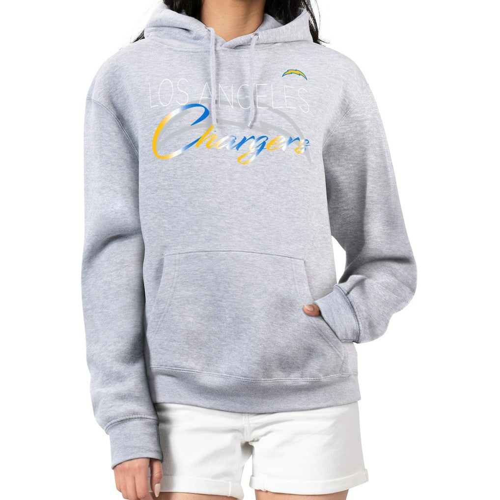 G-III 4Her by Carl Banks Women's Shadow Logo Fleece Pullover Hoodie - Los Angeles Chargers