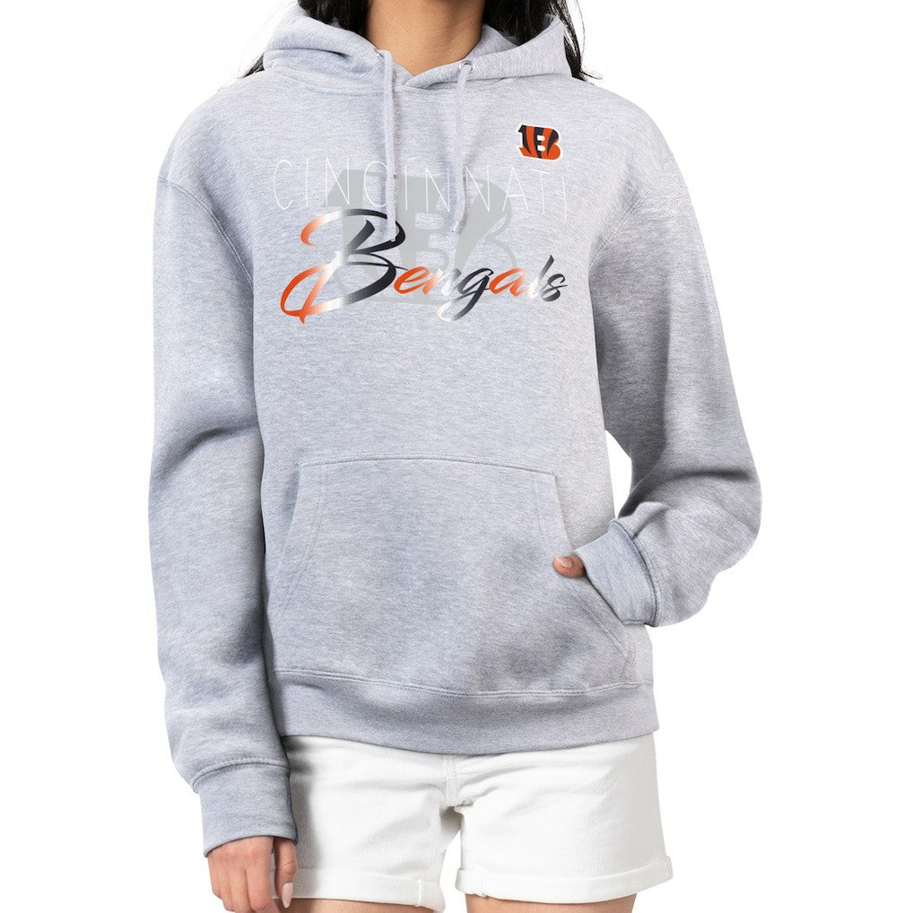 G-III 4Her by Carl Banks Women's Shadow Logo Fleece Pullover Hoodie - Cincinnati Bengals