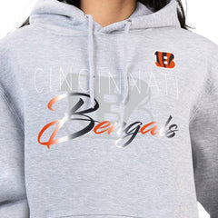 G-III 4Her by Carl Banks Women's Shadow Logo Fleece Pullover Hoodie - Cincinnati Bengals