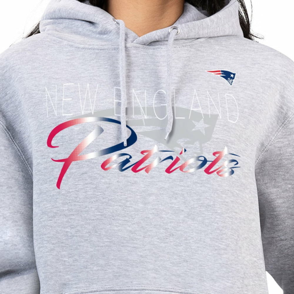 G-III 4Her by Carl Banks Women's Shadow Logo Fleece Pullover Hoodie - New England Patriots
