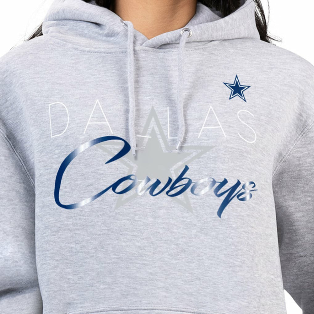 G-III 4Her by Carl Banks Women's Shadow Logo Fleece Pullover Hoodie - Dallas Cowboys