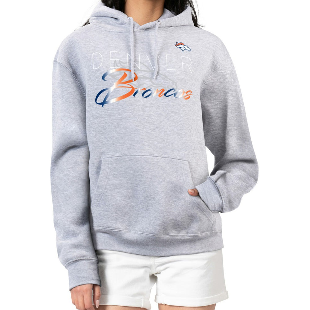 G-III 4Her by Carl Banks Women's Shadow Logo Fleece Pullover Hoodie - Denver Broncos