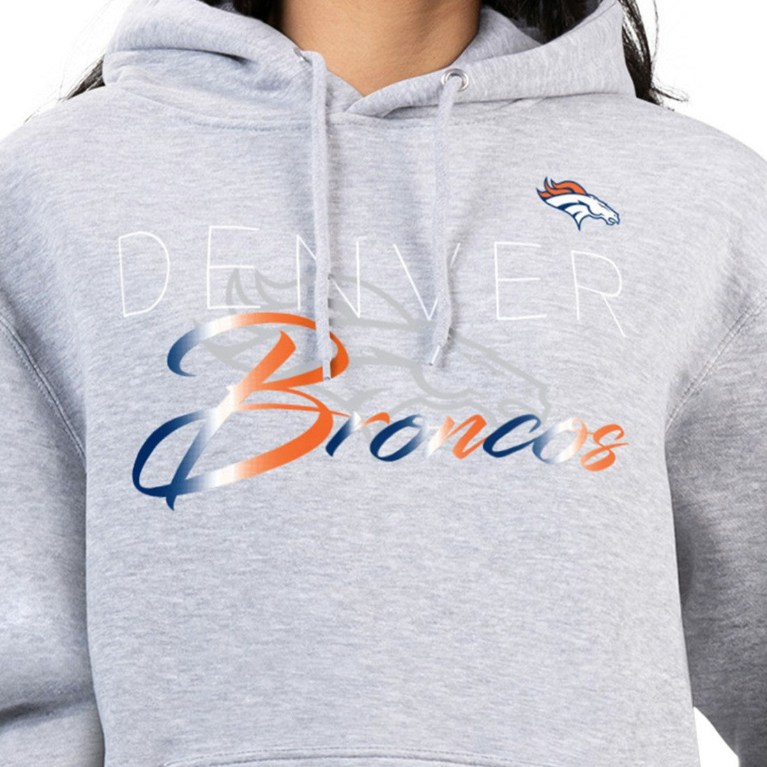 G-III 4Her by Carl Banks Women's Shadow Logo Fleece Pullover Hoodie - Denver Broncos