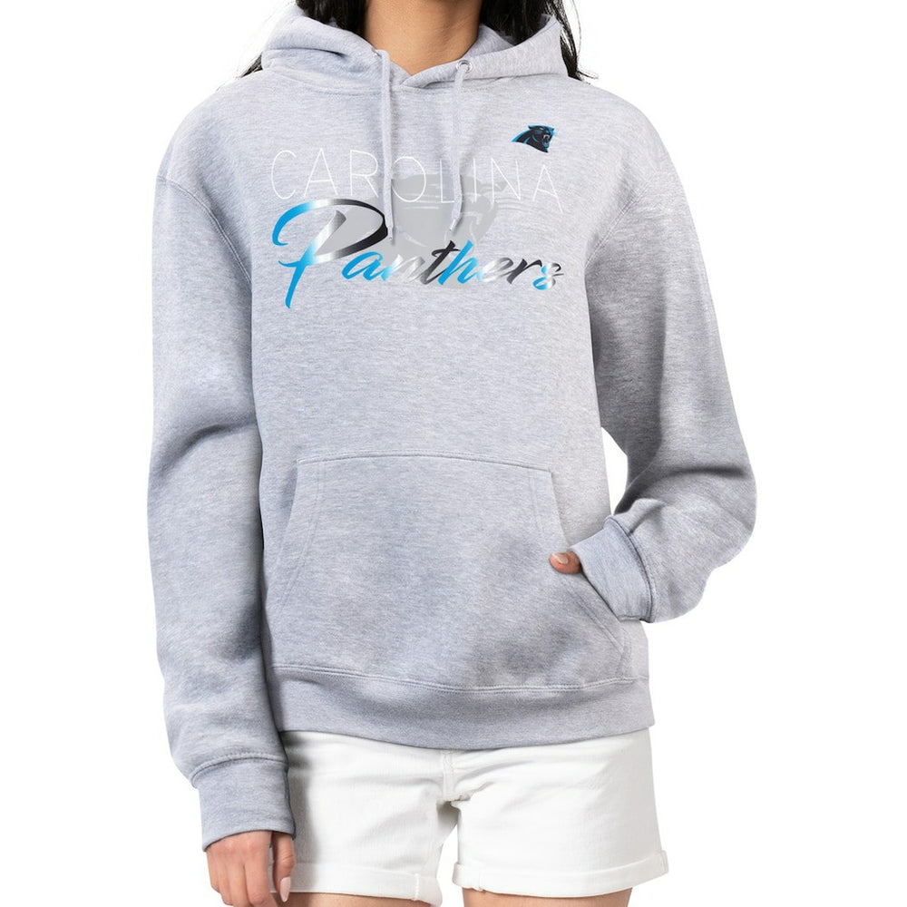 G-III 4Her by Carl Banks Women's Shadow Logo Fleece Pullover Hoodie - Carolina Panthers