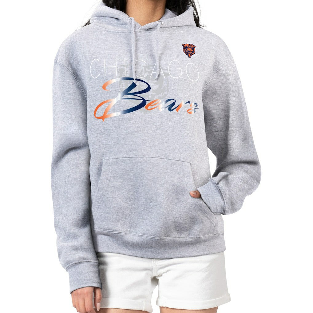 G-III 4Her by Carl Banks Women's Shadow Logo Fleece Pullover Hoodie - Chicago Bears