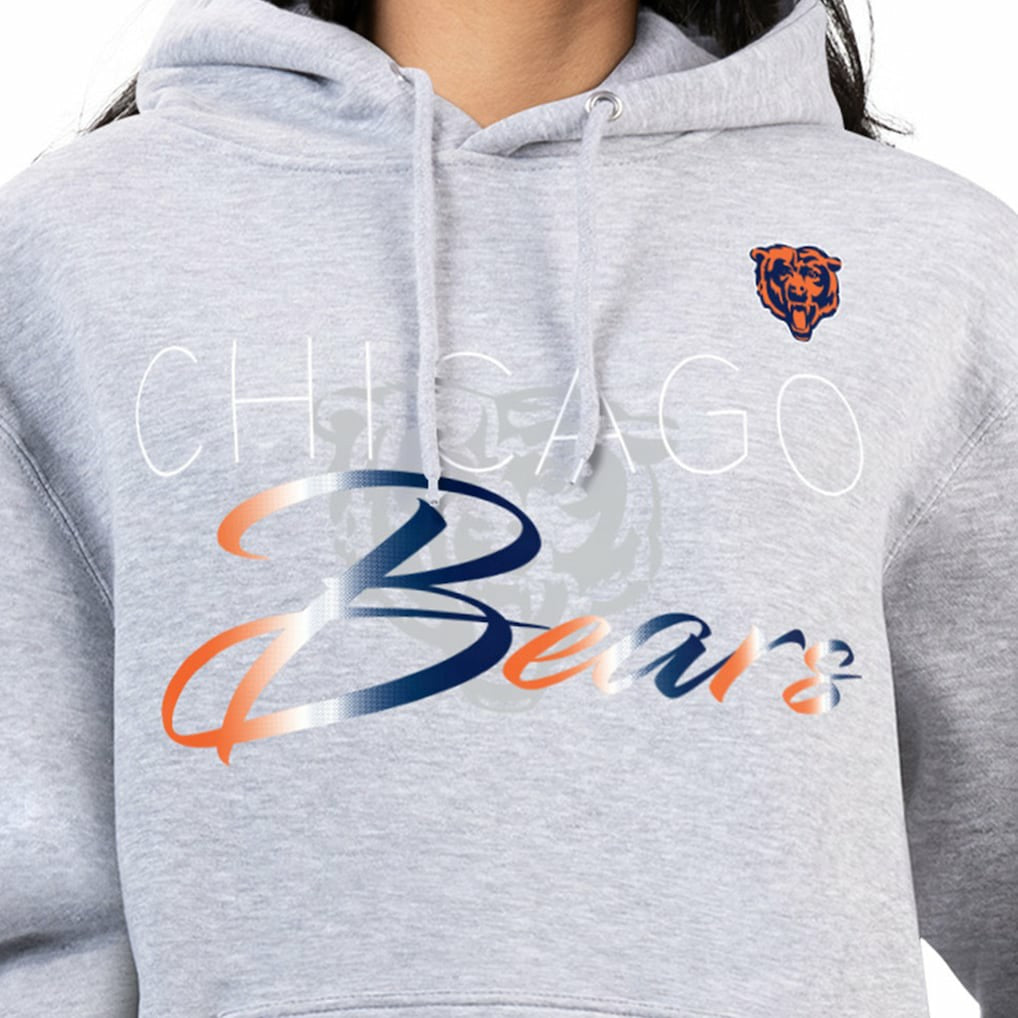 G-III 4Her by Carl Banks Women's Shadow Logo Fleece Pullover Hoodie - Chicago Bears