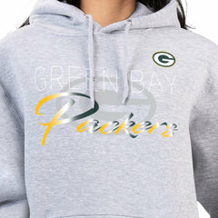 G-III 4Her by Carl Banks Women's Shadow Logo Fleece Pullover Hoodie - Green Bay Packers
