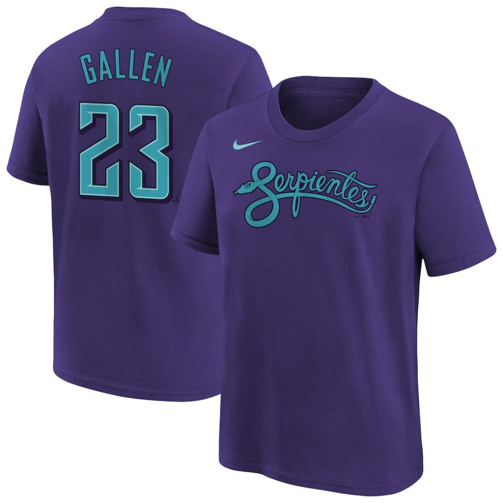 MLB Zac Gallen Arizona Diamondbacks Nike Youth Fuse City Connect Name & Number T-Shirt