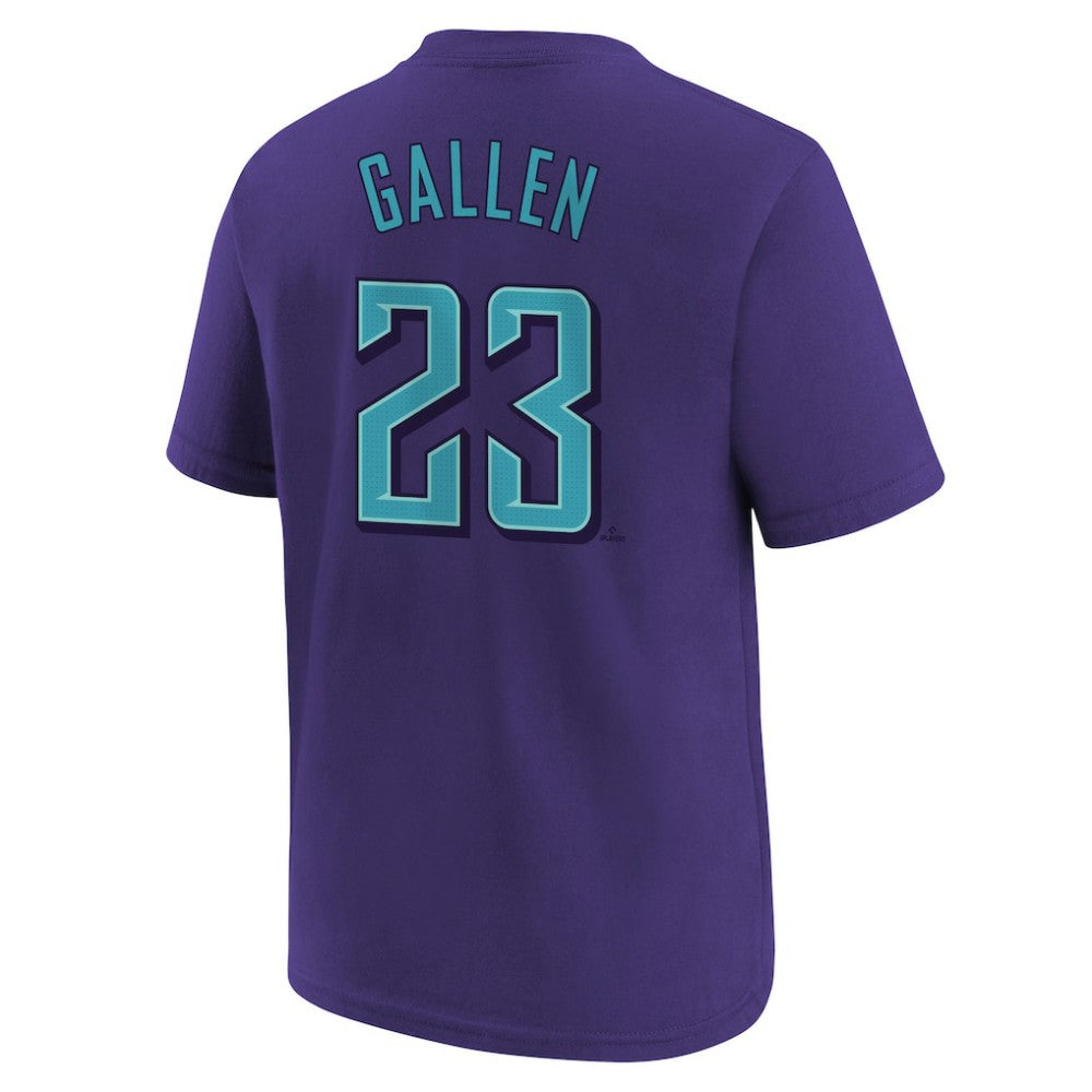 MLB Zac Gallen Arizona Diamondbacks Nike Youth Fuse City Connect Name & Number T-Shirt