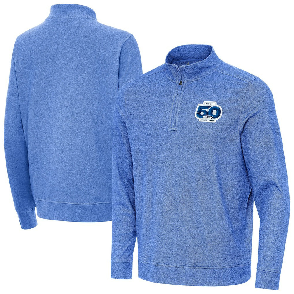 Antigua 50th Season Subtle Quarter-Zip Pullover - Seattle Seahawks