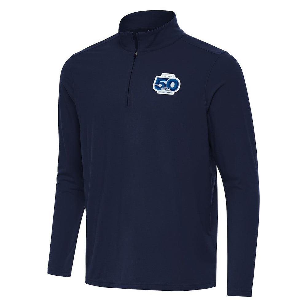 Antigua 50th Season Intent Quarter-Zip Pullover - Seattle Seahawks