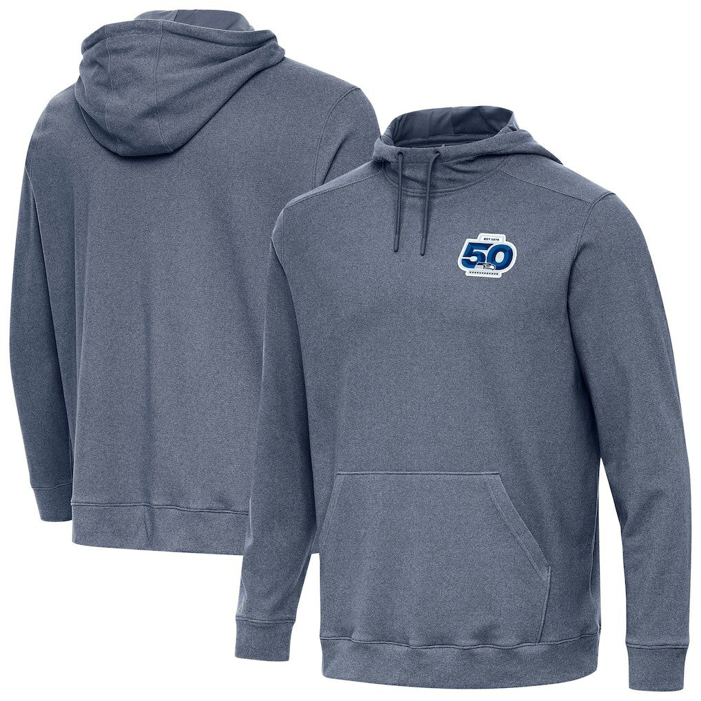 Antigua 50th Season Cloud Pullover Hoodie - Seattle Seahawks