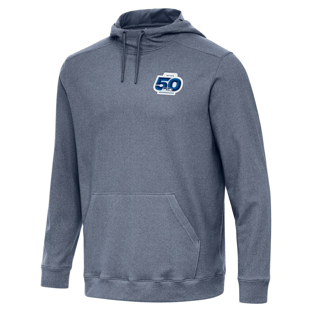 Antigua 50th Season Cloud Pullover Hoodie - Seattle Seahawks