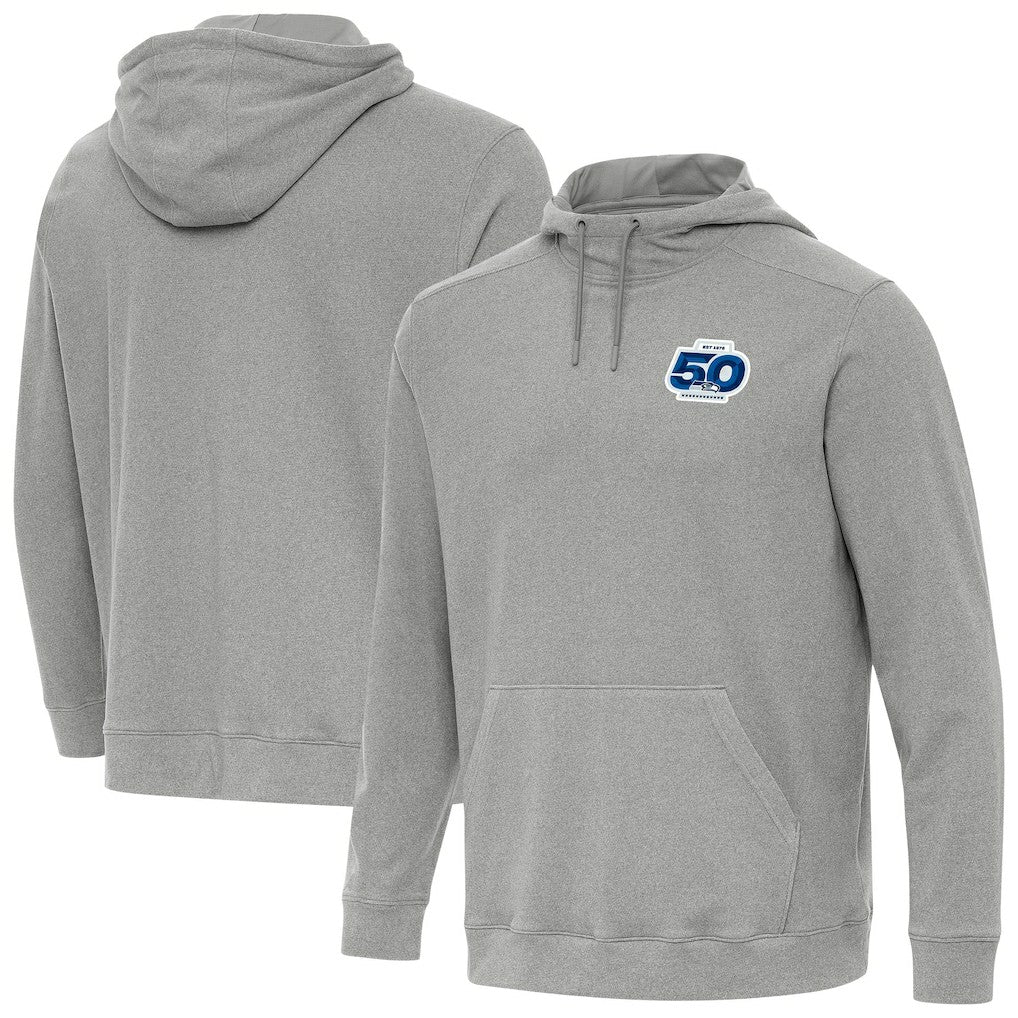 Antigua 50th Season Cloud Pullover Hoodie - Seattle Seahawks