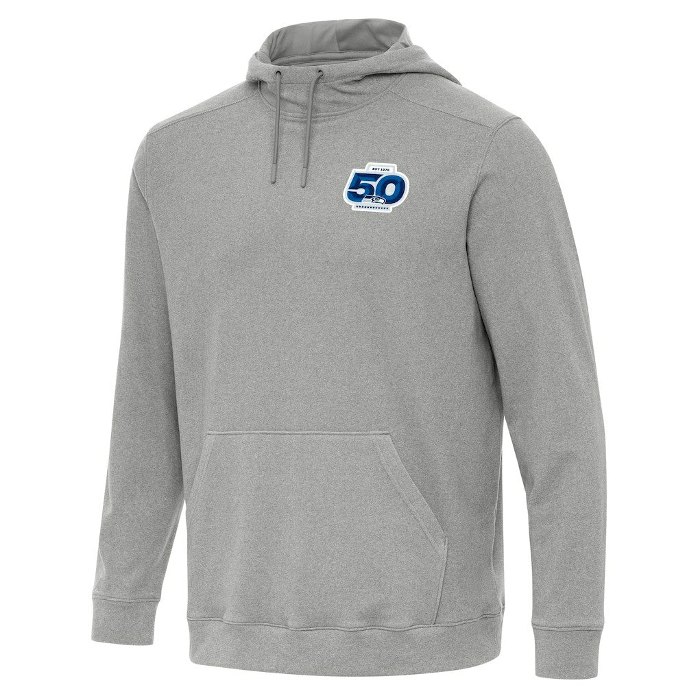 Antigua 50th Season Cloud Pullover Hoodie - Seattle Seahawks