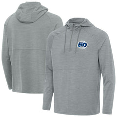 Antigua 50th Season Spikes Raglan Quarter-Zip Hoodie - Seattle Seahawks