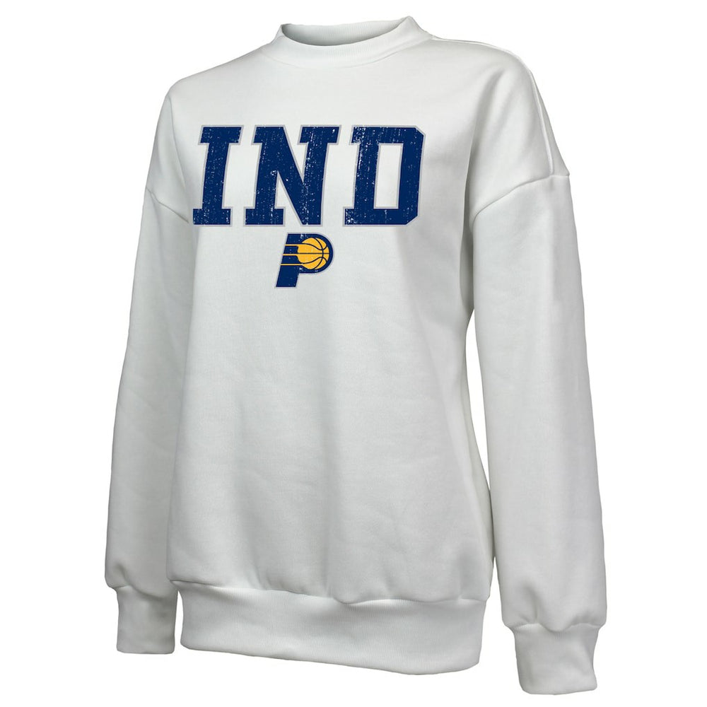 NBA Indiana Pacers Majestic Threads Women's Classic Tri-Blend Pullover Sweatshirt