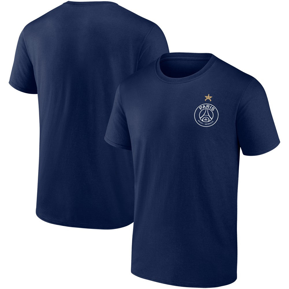 Paris Saint-Germain 2025 Champions League Winners Eiffel Star T-Shirt -  Navy