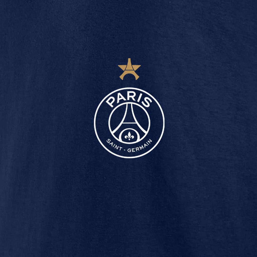 Paris Saint-Germain 2025 Champions League Winners Eiffel Star T-Shirt -  Navy